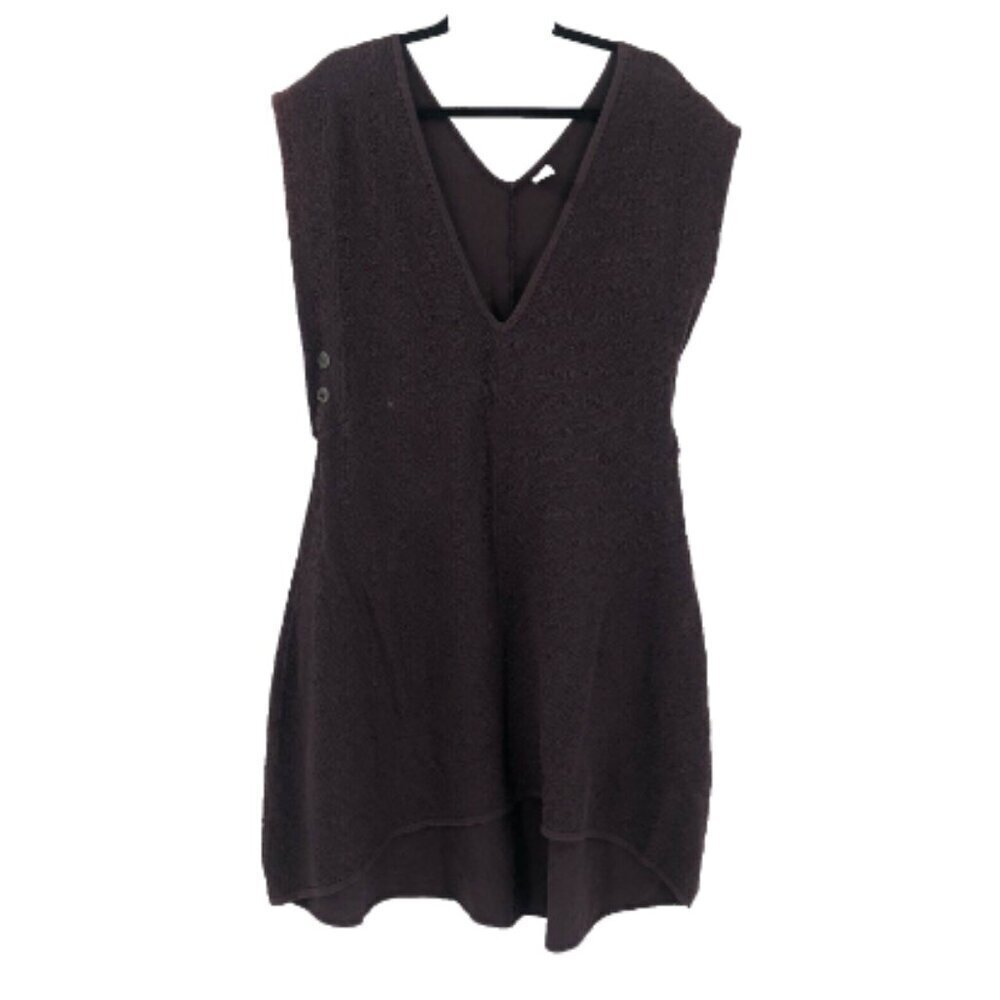 BLUE FISH Clothing Apron Smock Dress Side Button Pinafore Crinkle Lagenlook 1 M